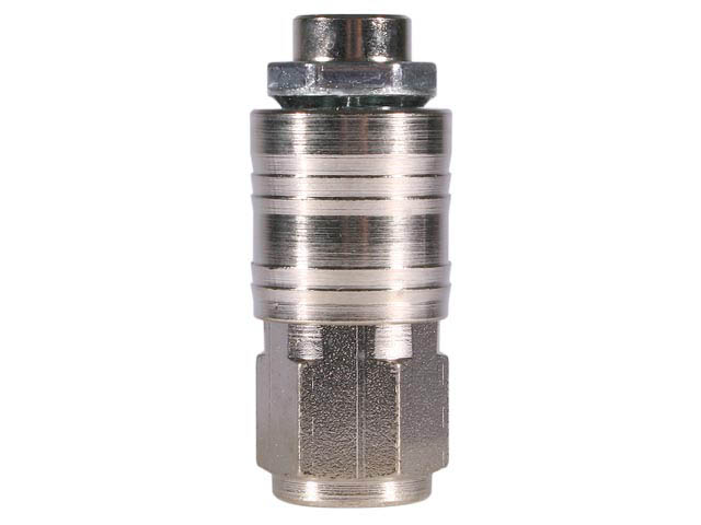 Coupler - 1/4 Inch BSP Slimline Silver Female Coupler-1