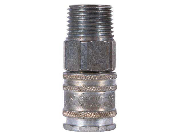 Connector - FullFlow Silver 1/2 Inch Male Coupler-1