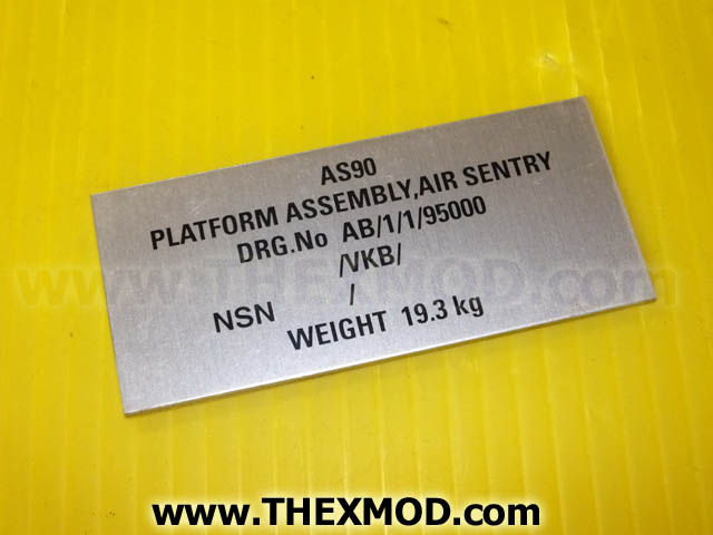 Plate Identigication - AB/1/1/95001-1