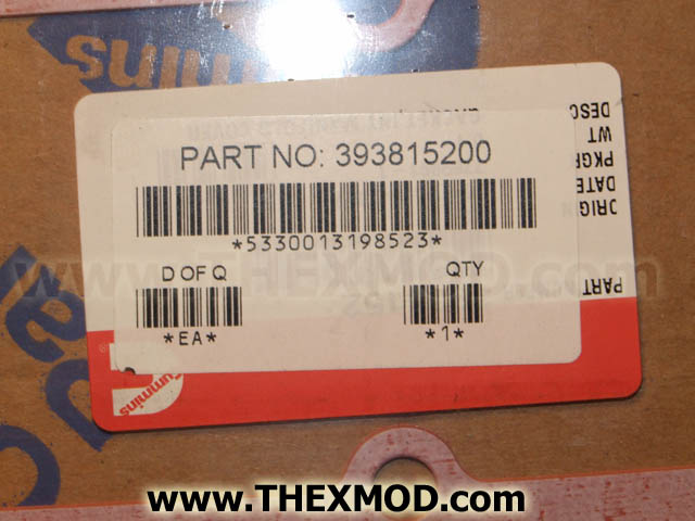 Gasket - Inlet Manifold - Cummins - 3938152-2