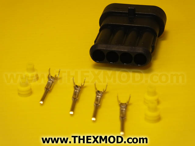 Connector - Superseal - 4 Way - Male  - Durite : 0-011-54-2
