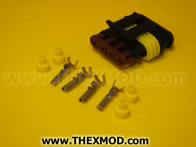 Connector - Superseal - 4 Way - Female - Durite : 0-011-64-1