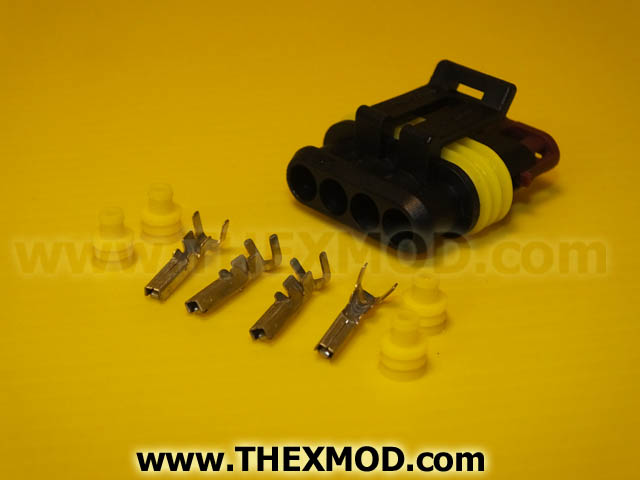 Connector - Superseal - 4 Way - Female - Durite : 0-011-64-2