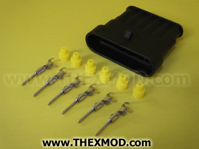 Connector - Superseal - 6 Way - Male - Durite : 0-011-56-1