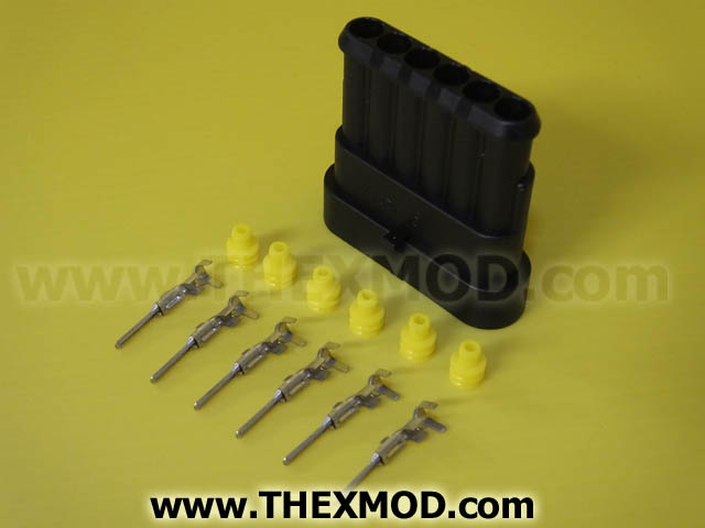 Connector - Superseal - 6 Way - Male - Durite : 0-011-56-2