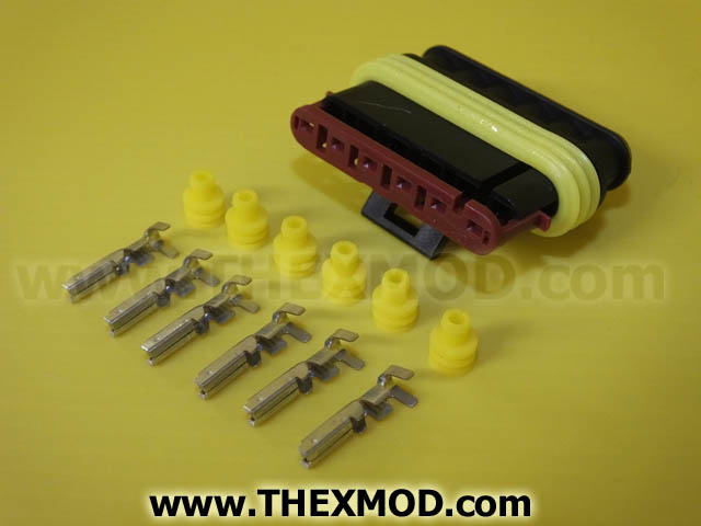Connector - Superseal - 6 Way - Female - Durite : 0-011-66-1