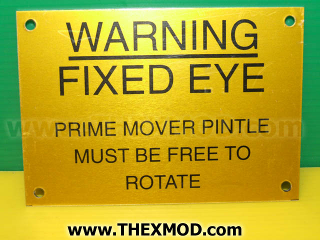 Label Plate - Towing -1