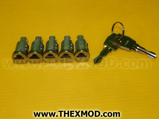 Lock And Key Set - 5 Barrels And 2 Keys - MTC6506-1