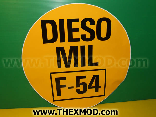 Label - Yellow DIESO MIL F-54 - 375mm DIA - NATO -1
