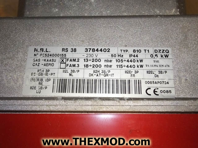 Burner - Gas - 2 stage - Riello Burners RS 38 / 3784400 -2