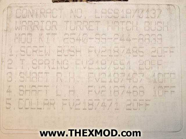 Hatch Locking Assembly - Modification Kit - 14/04-2
