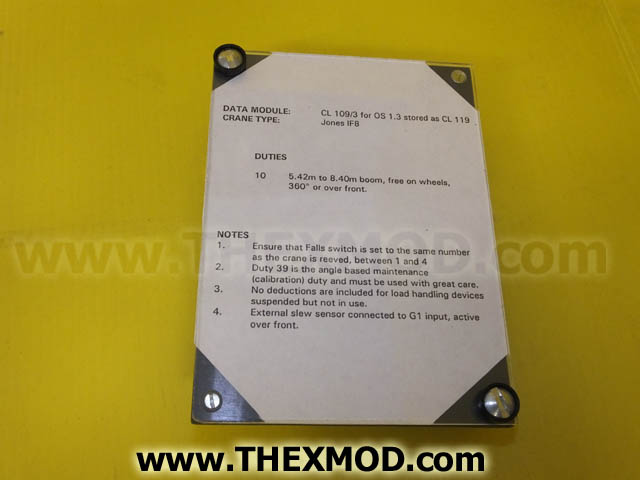 Cassette Data Module - CL109/3 109/3-1