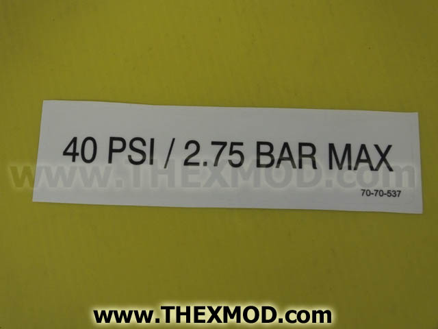 Label - Type Pressure - 70-70-537-1