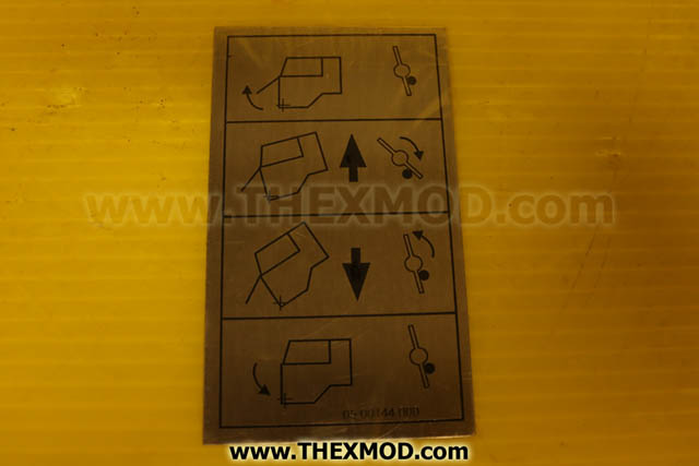 Label - Steel - Cab Symbols  - 05-00144-000-1