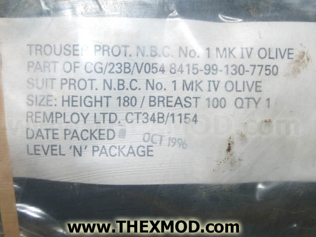 NBC Protection Suit - Size 180/100-1