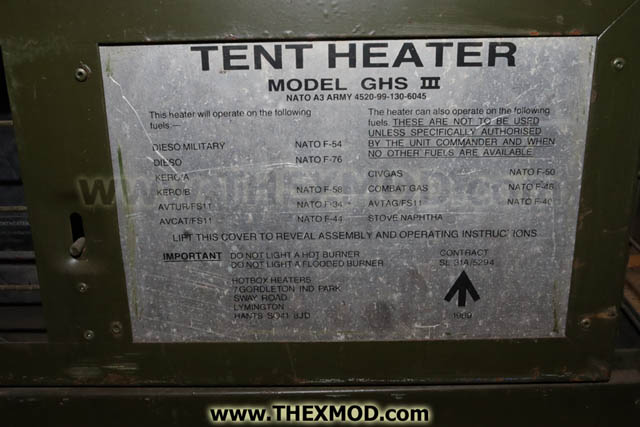 Heater - Speace tent hearer - Model GHS 111 - A0/7858 600000-4