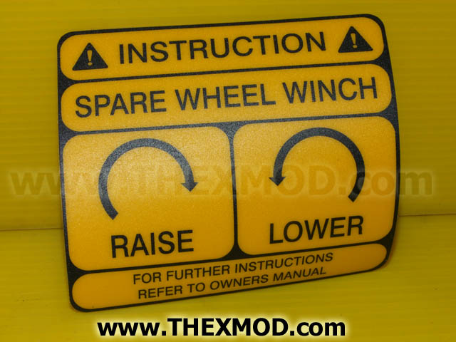 Label - Spare Wheel - 35404217047-1