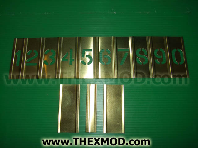 Stencil Set Brass - 0 - 9 - 25mm High-1