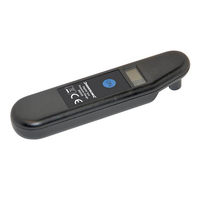 Digital Tyre Pressure Gauge - 2 - 99.5psi (0.15 - 7bar) - Silverline ...